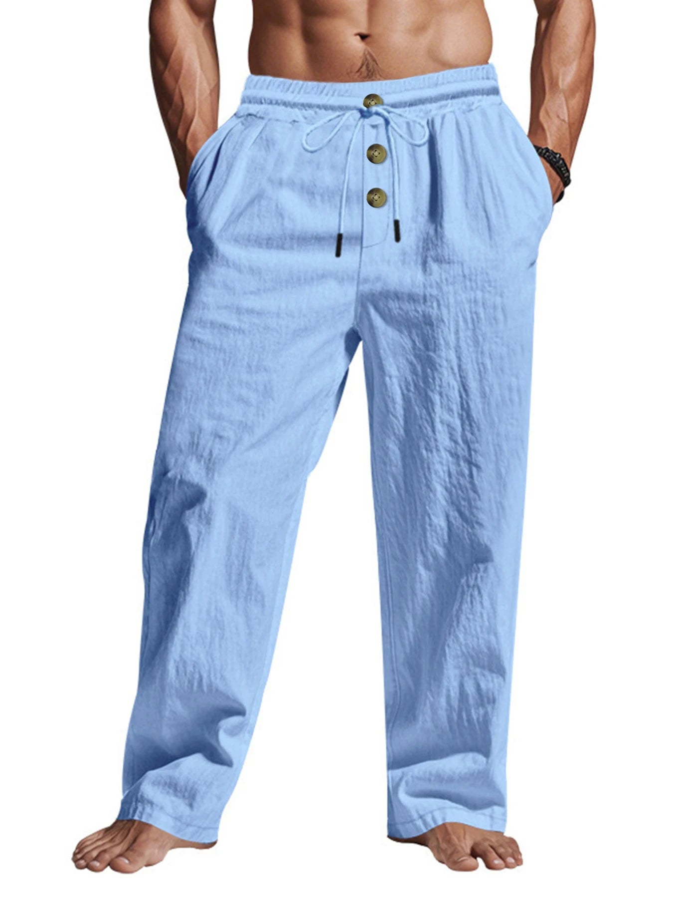 Men's Linen Jogger Pants