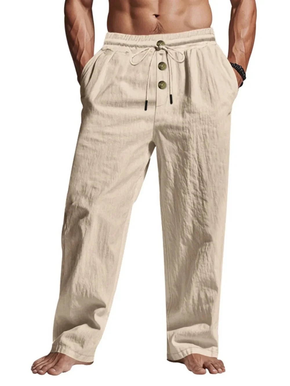 Men's Linen Jogger Pants