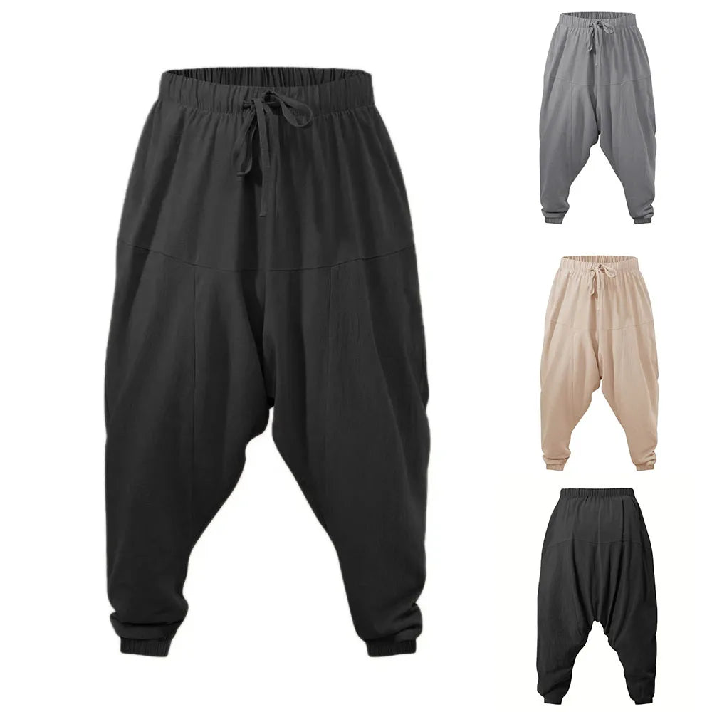 Men's Cotton Linen Harem Pants