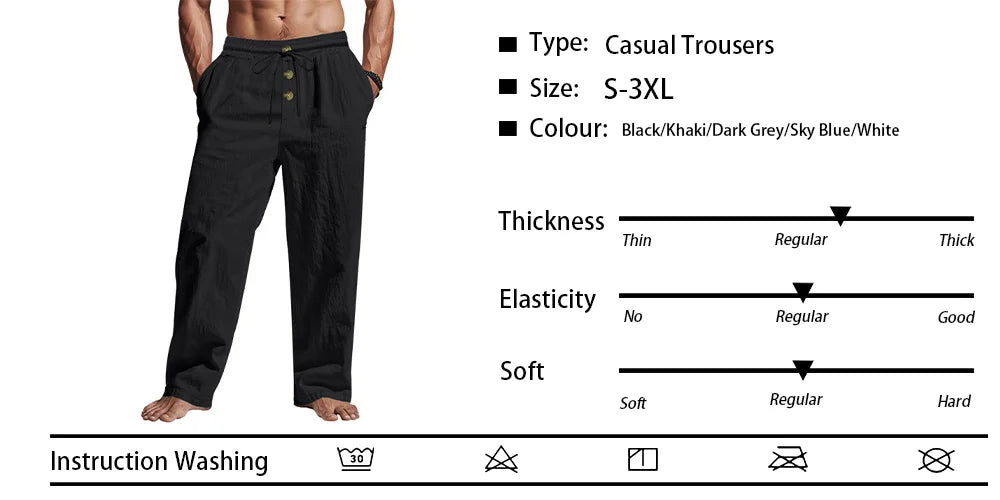 Men's Linen Jogger Pants