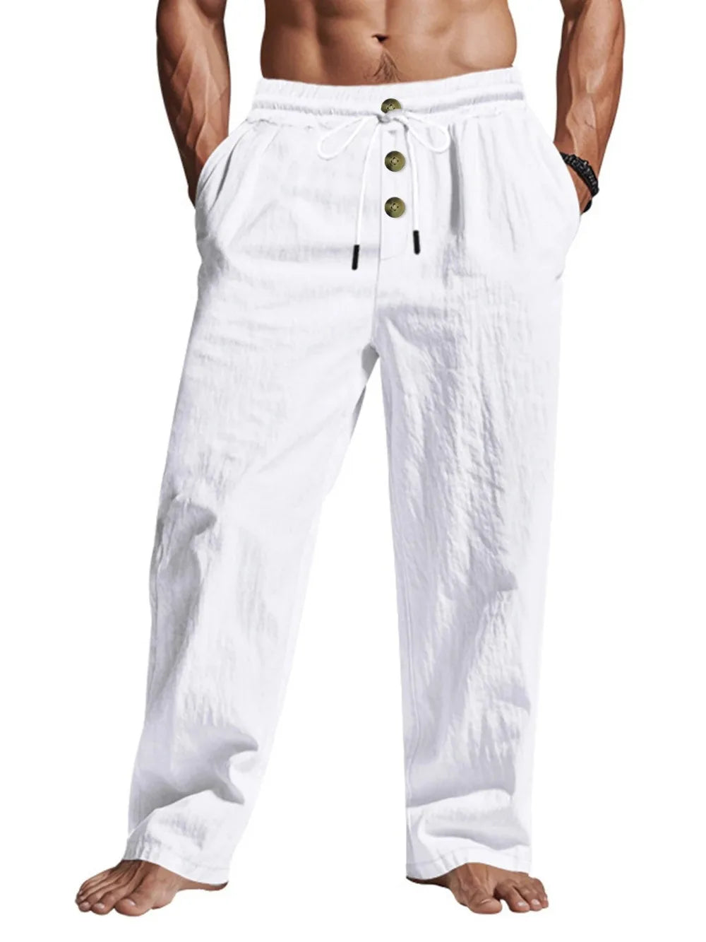 Men's Linen Jogger Pants