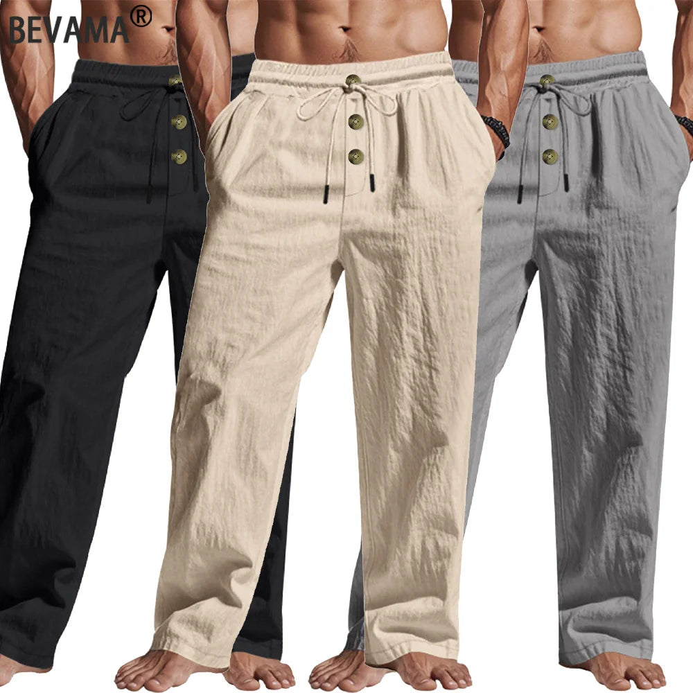 Men's Linen Jogger Pants
