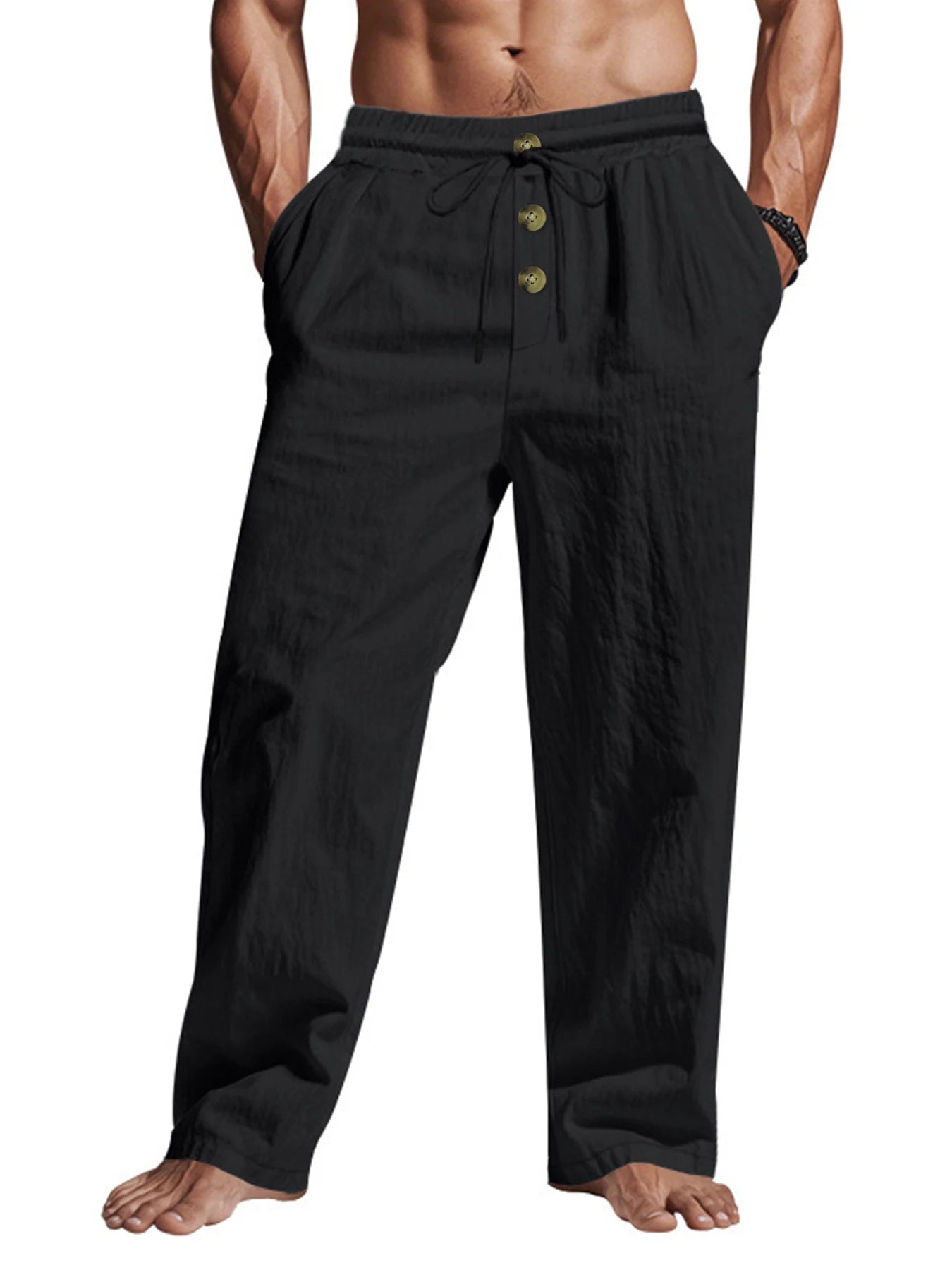 Men's Linen Jogger Pants
