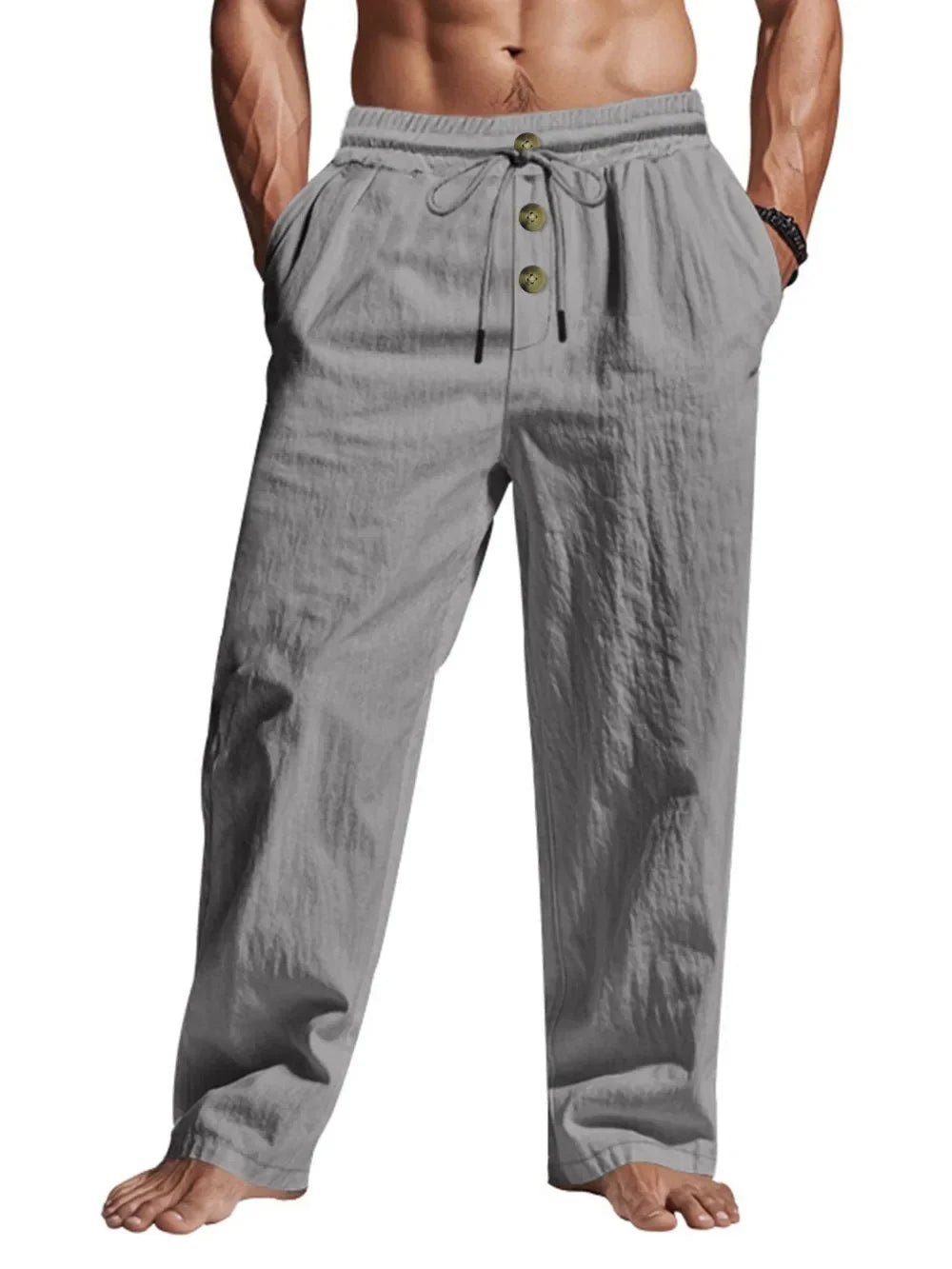 Men's Linen Jogger Pants